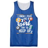 I Know I Play Like A Funny Eight Ball Pool Billiards Funny Gift Mesh Reversible Basketball Jersey Tank