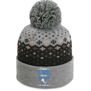 I Know I Ski Like An Old Man Try To Keep Up Gift For Dad The Baniff Cuffed Pom Beanie