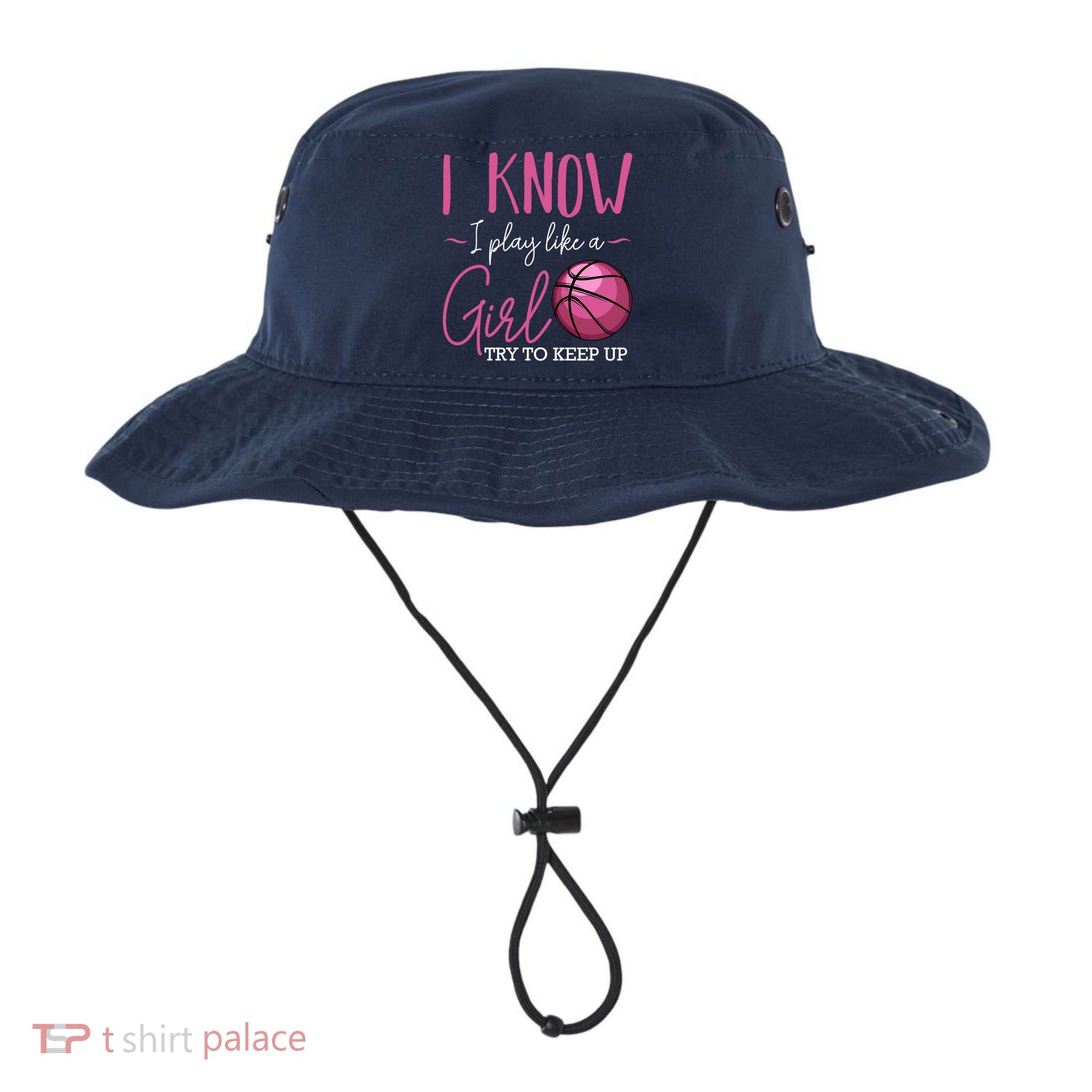 I Know I Play Like A Girl Basketball Player Coach Team Sport Bucket Hat