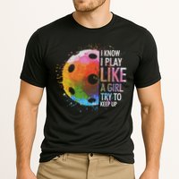 I Know I Play Like A Girl Funny Pickleball Player Cooling Performance Crew T-Shirt