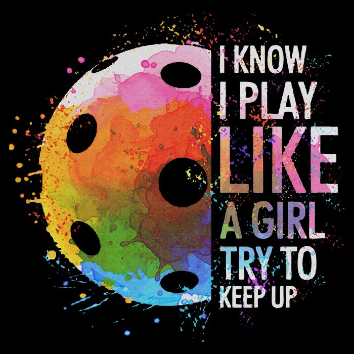 I Know I Play Like A Girl Funny Pickleball Player Youth Performance Sprint T-Shirt