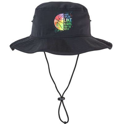 I Know I Play Like A Girl Try To Keep Up Basketball Tshirt TShirt Bucket Hat