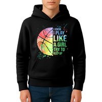I Know I Play Like A Girl Try To Keep Up Basketball Tshirt TShirt Kids Hoodie