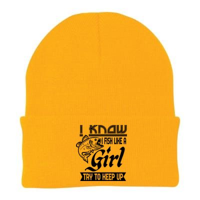 I Know I Fish Like A Try To Keep Up Fishing Lovers Cute Gift Knit Cap Winter Beanie