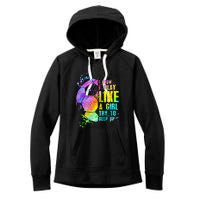 I Know i play like a girl try to keep up soccer player Women's Fleece Hoodie