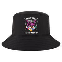 i know i play like a girl Billiards try to keep up Cool Comfort Performance Bucket Hat