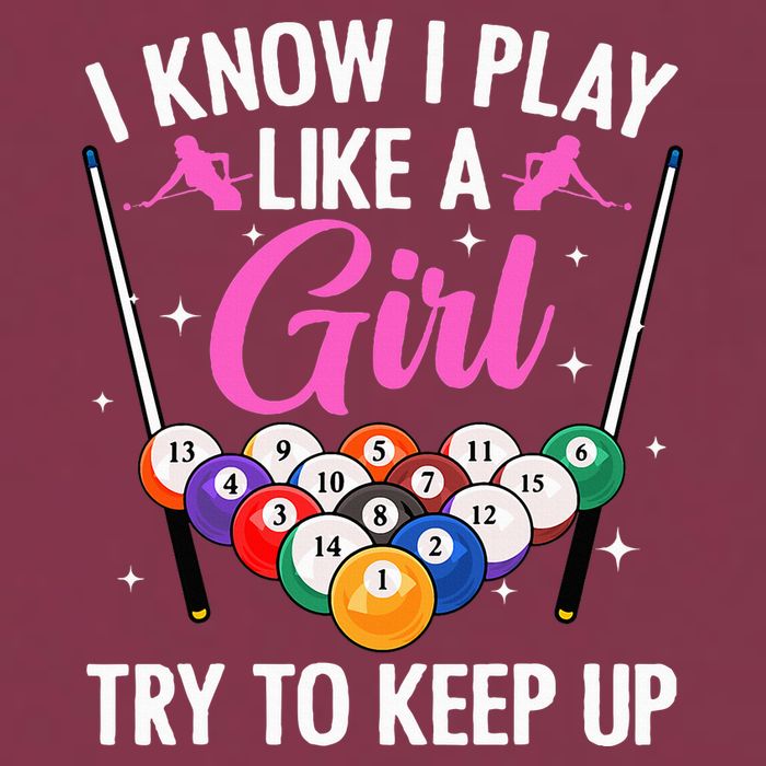 i know i play like a girl Billiards try to keep up 16oz Travel Tumbler