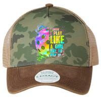 I Know I Play Like A Girl Try To Keep Up Pickleball Dink Gift Legacy Tie Dye Trucker Hat