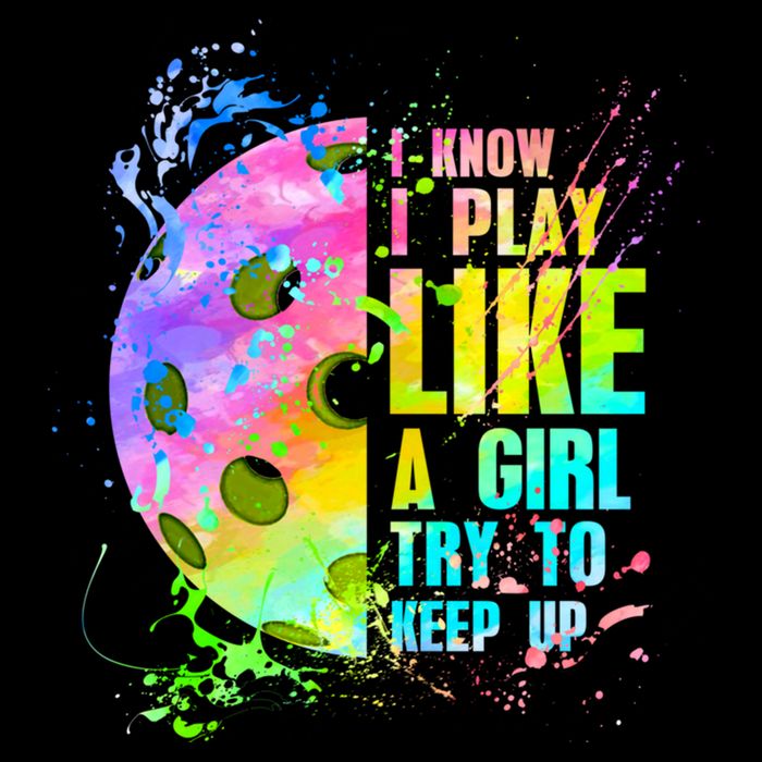 I Know I Play Like A Girl Try To Keep Up Pickleball Dink Gift Impact Tech Backpack