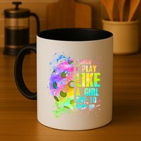 I Know I Play Like A Girl Try To Keep Up Pickleball Dink Gift Mug