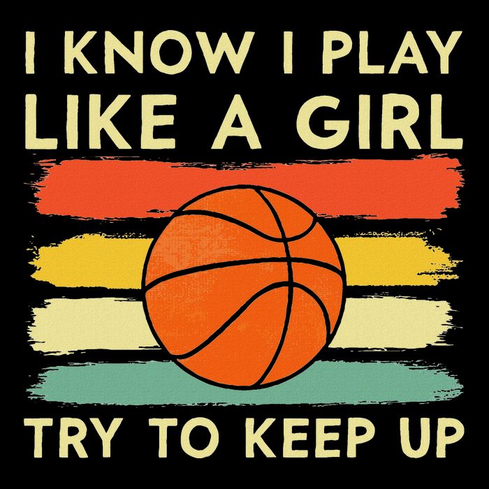 I Know I Play Like A Girl Try To Keep Up Basketball Player Full Zip Hoodie
