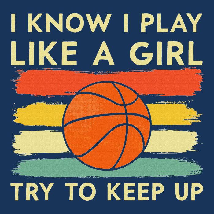 I Know I Play Like A Girl Try To Keep Up Basketball Player Infant Baby Jersey Bodysuit