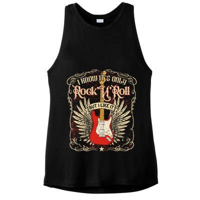 I Know It's Only Rock'n'roll But I Like It, Rock Music Fan Ladies PosiCharge Tri-Blend Wicking Tank