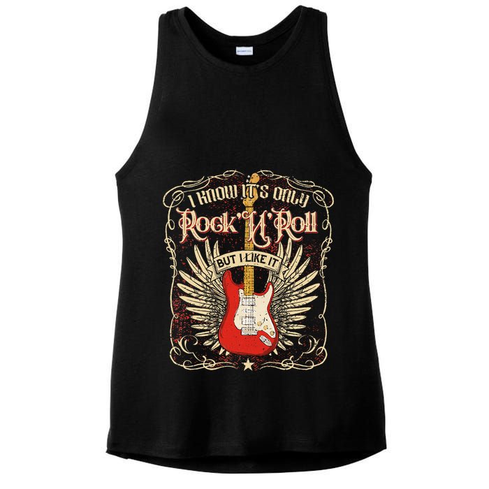I Know It's Only Rock'n'roll But I Like It, Rock Music Fan Ladies PosiCharge Tri-Blend Wicking Tank