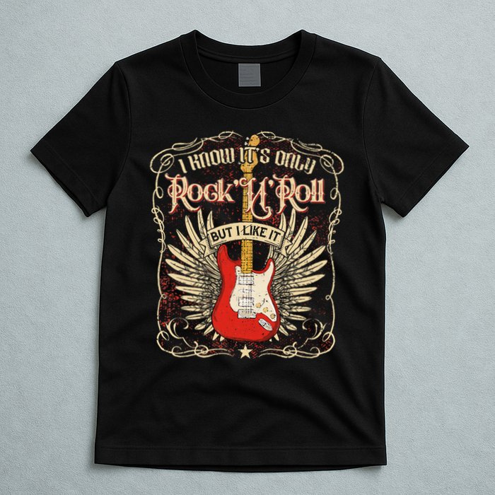 I Know It's Only Rock'n'roll But I Like It, Rock Music Fan T-Shirt