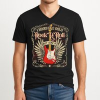 I Know It's Only Rock'n'roll But I Like It, Rock Music Fan V-Neck T-Shirt