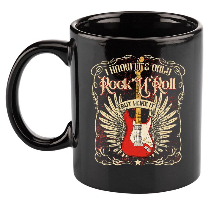 I Know It's Only Rock'n'roll But I Like It, Rock Music Fan 11oz C Handle Ceramic Mug