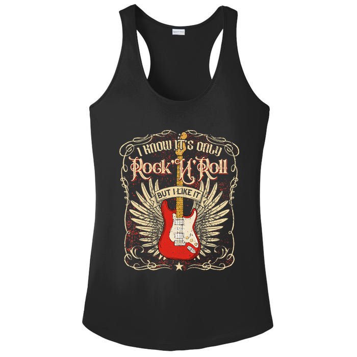 I Know It's Only Rock'n'roll But I Like It, Rock Music Fan Ladies PosiCharge Competitor Racerback Tank