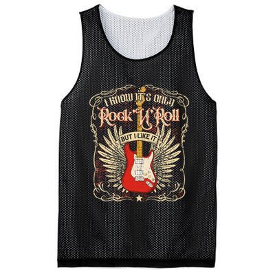 I Know It's Only Rock'n'roll But I Like It, Rock Music Fan Mesh Reversible Basketball Jersey Tank