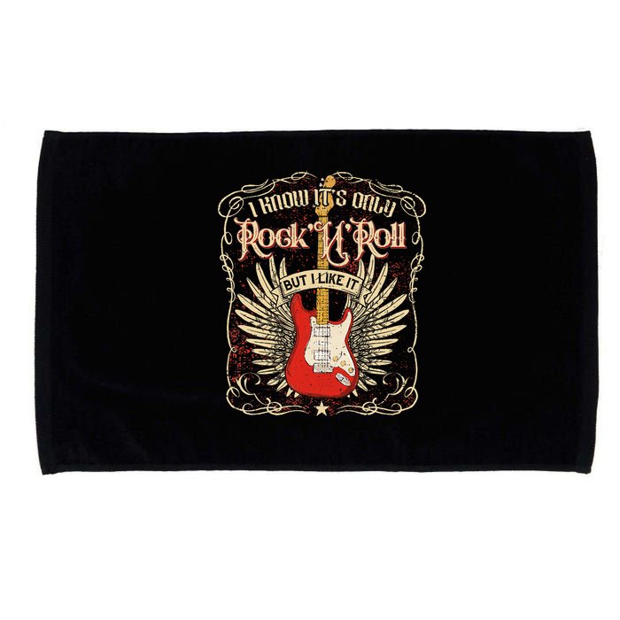 I Know It's Only Rock'n'roll But I Like It, Rock Music Fan Microfiber Hand Towel