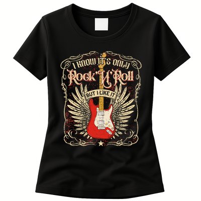 I Know It's Only Rock'n'roll But I Like It, Rock Music Fan Womens T-Shirt