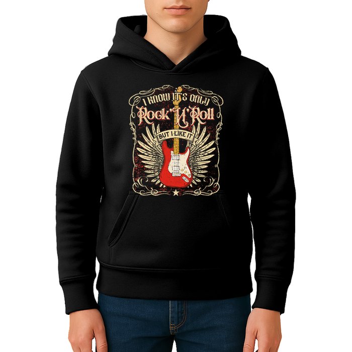 I Know It's Only Rock'n'roll But I Like It, Rock Music Fan Kids Hoodie