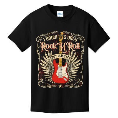 I Know It's Only Rock'n'roll But I Like It, Rock Music Fan Kids T-Shirt