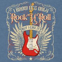 I Know It's Only Rock'n'roll But I Like It, Rock Music Fan Garment-Dyed Sweatshirt