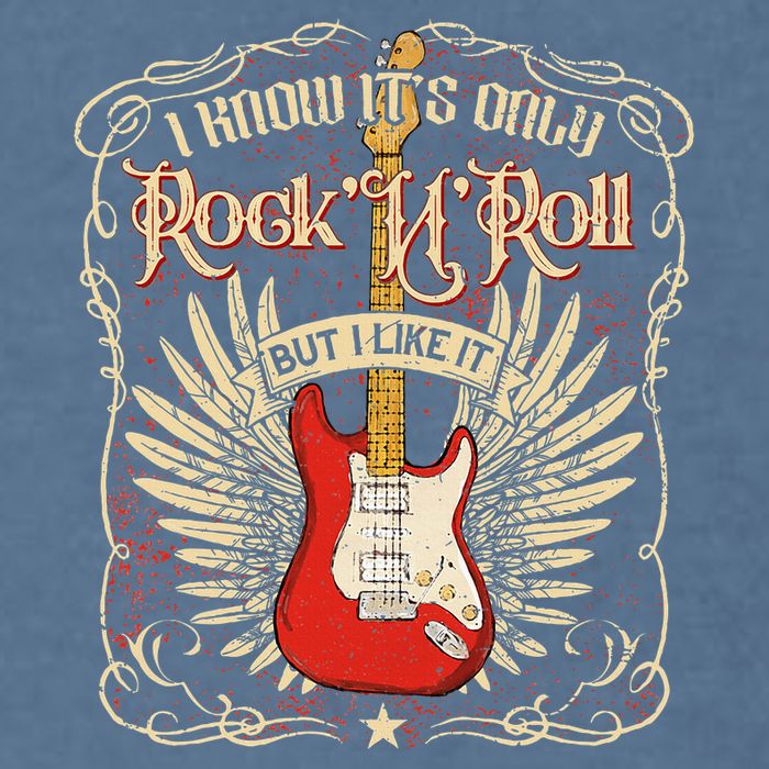 I Know It's Only Rock'n'roll But I Like It, Rock Music Fan Garment-Dyed Sweatshirt