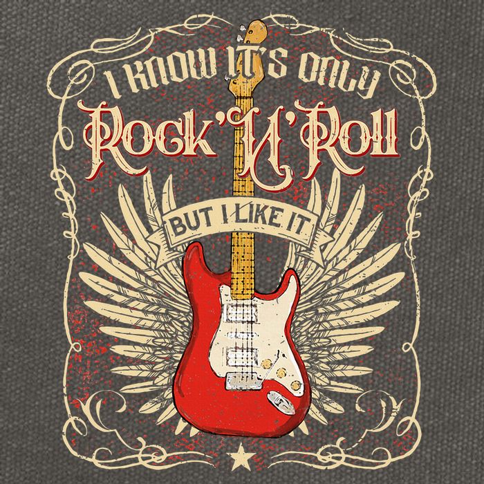 I Know It's Only Rock'n'roll But I Like It, Rock Music Fan Cotton Canvas Backpack