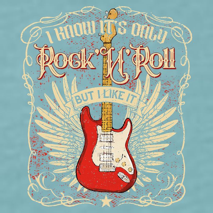 I Know It's Only Rock'n'roll But I Like It, Rock Music Fan Sueded Cloud Jersey T-Shirt