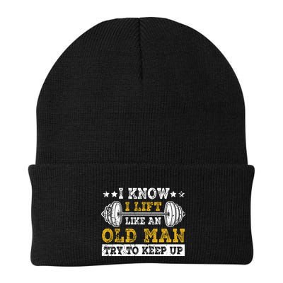 I Know I Lift Like An Old Man Try To Keep Up Weightlifting Beanie