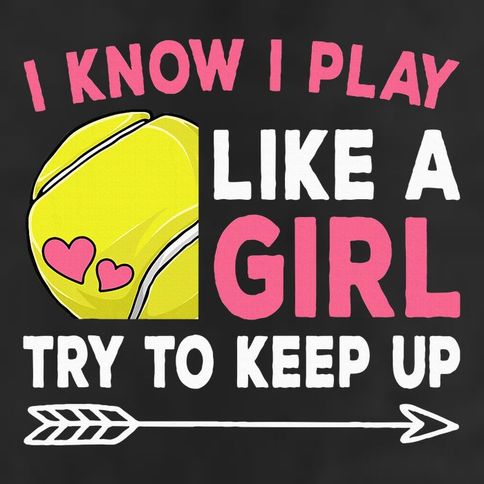 I Know I Play Like A Girl Try To Keep Up Cute Tennis 11oz C Handle Ceramic Mug