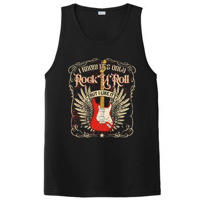 I Know ItS Only RockNRoll But I Like It Rock Music Fan PosiCharge Competitor Tank