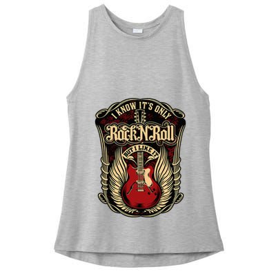 I Know ItS Only Rock And Roll Ladies PosiCharge Tri-Blend Wicking Tank