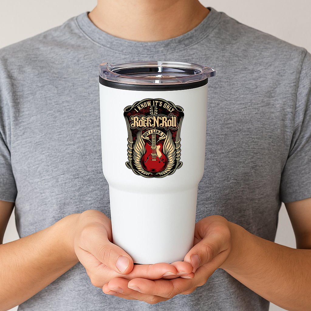 I Know ItS Only Rock And Roll Tumbler