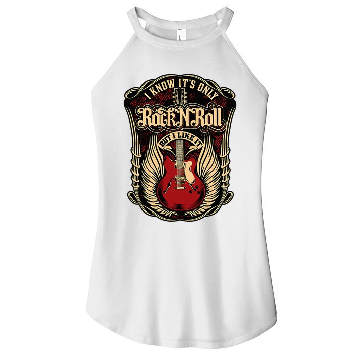 I Know ItS Only Rock And Roll Women's Perfect Tri Rocker Tank