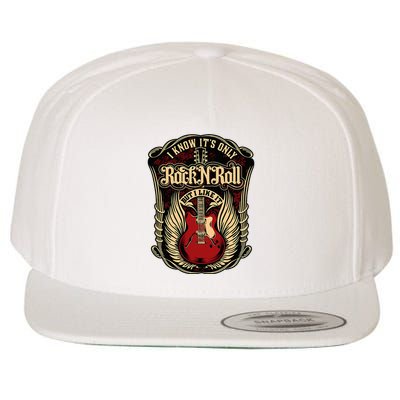 I Know ItS Only Rock And Roll Wool Snapback Cap