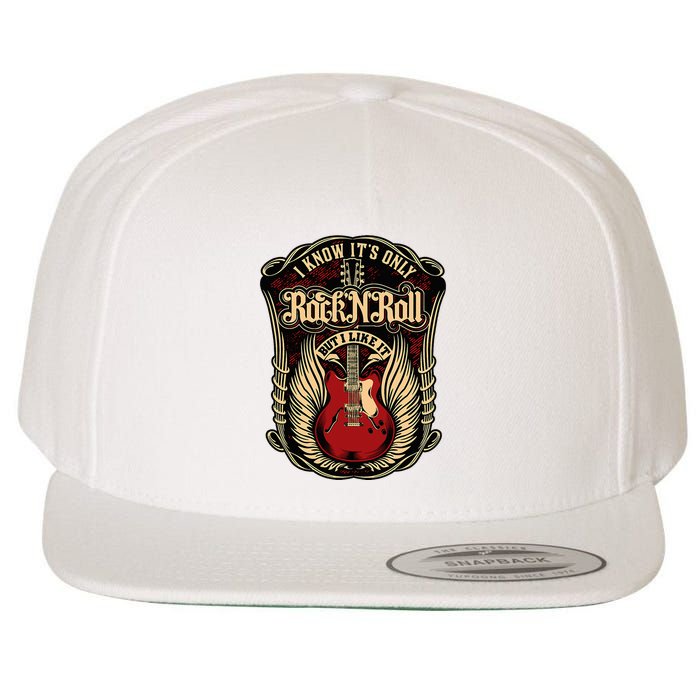 I Know ItS Only Rock And Roll Wool Snapback Cap