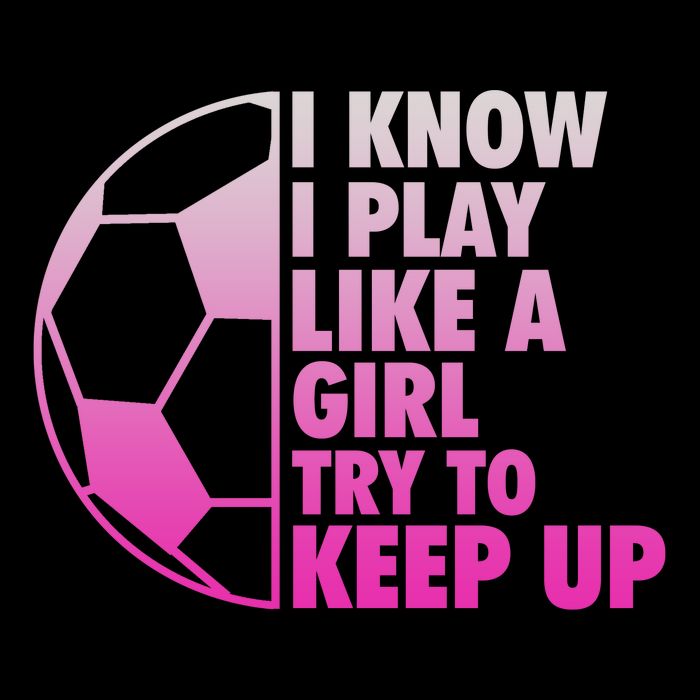 I Know I Play Like A Girl Soccer Drawstring Bag