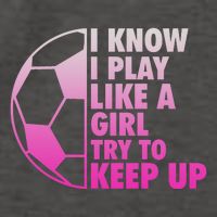 I Know I Play Like A Girl Soccer Vector Backpack