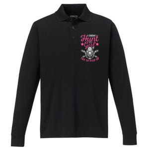 I Know I Hunt Like A Try To Keep Up Wild Hog Hunter Gift Performance Long Sleeve Polo