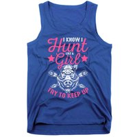 I Know I Hunt Like A Try To Keep Up Wild Hog Hunter Gift Tank Top