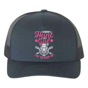 I Know I Hunt Like A Try To Keep Up Wild Hog Hunter Gift Yupoong Adult 5-Panel Trucker Hat