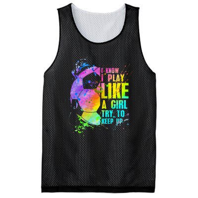 I Know i play like a try to keep up soccer player Mesh Reversible Basketball Jersey Tank