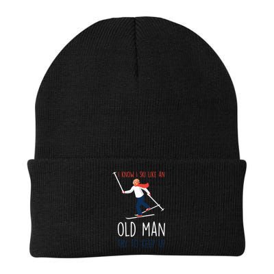I Know I Ski Like An Old Try To Keep Up Funny Grandpa Great Gift Beanie