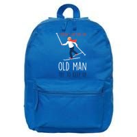 I Know I Ski Like An Old Try To Keep Up Funny Grandpa Great Gift 16 in Basic Backpack