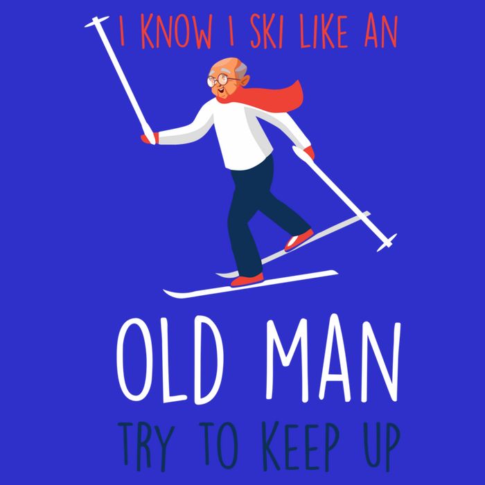 I Know I Ski Like An Old Try To Keep Up Funny Grandpa Great Gift 16 in Basic Backpack