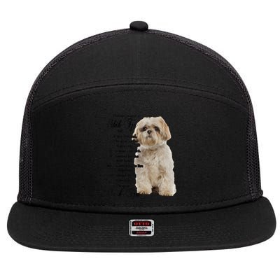 I Know Im Just A Shih Tzu Puppy Face Shitzu Gifts For Women 7 Panel Mesh Trucker Snapback Hat