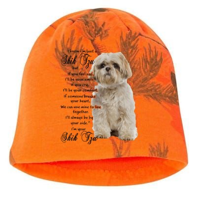 I Know Im Just A Shih Tzu Puppy Face Shitzu Gifts For Women Kati - Camo Knit Beanie